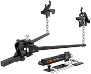 CURT 17422 Short Trunnion Bar Weight Distribution Hitch with Sway Control, Up to 15K, 2-In Shank, 2-5/16-Inch Ball , Black