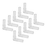 Uxcell Aquarium Air Valve Connector Plastic Inline Tubing L-Shaped Non-Return Valves for 4mm Fish Tank Pond Air Line 30pcs