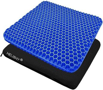 Angushy Egg Gel Seat Cushion, Breathable Gel Cushion Chair Pads with Non-Slip Cover for Home Office Car Wheelchair, Honeycomb Design As Seen On TV, Gel Cushion + Cover, 16.5*12.6*1.8inch