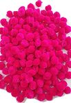 Creating Bharat Wool Pom Poms for Jewellery Making. 200 Pieces (Pink)