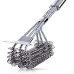 Grill Brush and Scraper, Safe BBQ Cleaner, no Loose Wire Grill Scrubber, Stainless Steel Handle, Grill Accessories, Grill Brush Bristle Free by Loocian