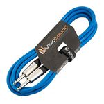 Guitar Lead 6.35mm Mono Jack to Jack/Instrument Cable/Patch Lead / 6 Colours 3m Blue