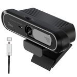 Gsou Wireless Webcam 1080P Full HD with Auto Electric Privacy Cover -2.4G Rechargeable Wireless Computer Camera with Manual Focus Ring, Half-Day Battery Life, Webcam for Streaming, Teams, Zoom, PC/Mac