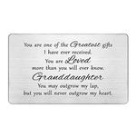 Gift Cards for Granddaughter, You are Loved More than You Know, Great Granddaughter Birthday Card, To My Granddaughter Gifts from Grandma Grandpa, Engraved Wallet Insert