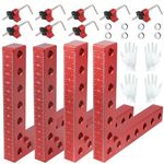 Corner Clamps for Woodworking, 4Pack 5.5 inch 90 Degree Clamp,Wood Working Tools and Equipment, L Square Aluminum Angle Clamp Tool