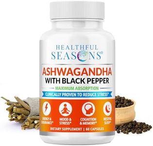 Ashwagandha Capsules - Ashwagandha Supplement with Black Pepper - Supports Better Mood, Restful Sleep, Energy Production & Adrenal Health - 800 mg Per Serving - 60 Capsules