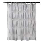 DII Translucent Lace Shower Curtain, 72x72, Circle Gray