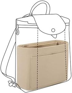 Lckaey Bag organizer insert for le pliage backpack Felt insert knapsack purse insert Y083-Khaki