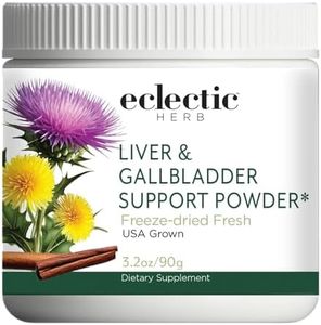 ECLECTIC INSTITUTE Raw Freeze-Dried Non-GMO Organic Liver and Gallbladder Support | Whole Food Powder with Milk Thistle, Beet Juice, Dandelion, Turmeric, Cinnamon | 90 Grams