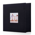 Artmag Fabric Photo Album 4x6 600 Large Capacity for Family Wedding Anniversary Linen Album Holds 600 Horizontal and Vertical Photos (600 Pockets, Black)