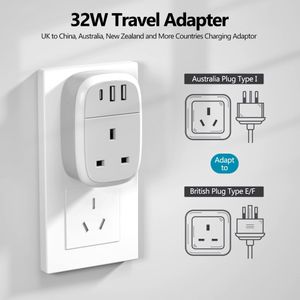 UK to Australia Plug Adapter with USB-C – Travel Power Converter