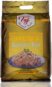 TAJ Gourmet Brown Basmati Rice, Naturally Aged, 10-Pounds