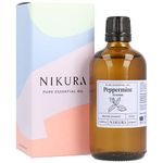 Nikura Peppermint Essential Oil (Arvensis) - 100ml | Perfect for Repelling Spiders, Rats, Mice, Bugs, Ants | Great for Hair, Headaches Relief, Energy Boost, Skin, Candle Making | Vegan & UK Made