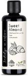 Aroma Tierra Sweet Almond Oil - 100% Pure Organic Cold Pressed - For Face, Hair, Skin, Baby Massage - 100ml