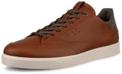 ECCO Men's Street Lite Court Sneaker, Cognac/Cognac/Dark Clay, 13-13.5