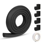 Vicloon Edge Protectors, 2 M Foam Safety Strip and 4 Corner Cushion Protector Set, Edge Corner Guards for Baby - Black