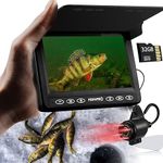 [FishPRO® 2026 New] Underwater Fishing Camera 4.3''IPS- DVR w/ 32GB, 5,000mAh (NO Need Learn) Ice Fishing Camera Underwater Fish Finder Gift for Men, w/IR, USB-C, 66ft Cable, (Easy to Use for Any Age)