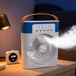 Osring By Home Cube Portable Air Cooler Fan with Mist Spray, 3-Speed Adjustable Mini Cooling Fan, USB Powered Desktop Portable Fan, Evaporative Cooler for Home, Office, Camping, Indoor & Outdoor Use
