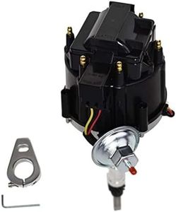 A-Team Performance HEI Complete Distributor 65K Coil Straight 6 41-62 194, 216, 235, 68-87 Compatible with Early Chevrolet Land Cruiser FJ40 FJ60 2F 3F One Wire Installation Black Cap