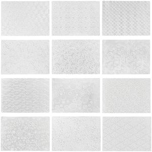BELLE VOUS Embosseur Pate a Sucre pour Gâteaux au Chocolat (Lot de 12) - Motifs Floraux, Cachemire et Cercle - Tapis Relief Patisserie 3D pour Bonbons, Déco, Gelées & Pâtisseries Faites Maison