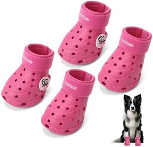 Dog Shoes Breathable Dog Shoe for Hot Pavement, Dog Booties and Paw Protectors, Non-Slip Waterproof Dog Sandals Boots (Pink, S: (2.3’’x1.8'')(L*W))