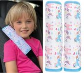 HECKBO 2X Kids Car Seat Belt Pads Seat Belt Protectors - Unicorn - Seat Belt Pads for Kids and Babies- Ideal for Any Seat Belt Car Booster Seat Kids Bicycle