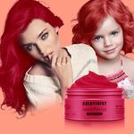 COLAYERIST Red Temporary Hair Dye Wax Washable，Temporary Hair Colour Spray for kids, Hair Makeup Paint Wax for Parties or Cosplay, Hair Coloring Products No Messy