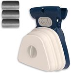 Dog Pooper Scooper, Portable Poop Scooper Handheld Size for Walking Large and Small Dogs Outside Yard or Travel Outdoors, Pup Poop Scoop with Container and 30pcs Pet Waste Bag Attachment, Blue