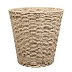 woodluv Round Waste Paper Basket Bin - Rubbish Bin for Bedroom, Bathroom, Offices or Home