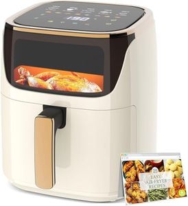 Advwin 8L Air Fryer, Oil-Less Air Fryer, 8 Presets Healthy Electric Cooker LED Touch Digita Screen Kitchen Oven | Nonstick Digital Air Fryer | Electronic Recipe | Beige