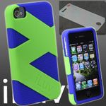 iLuv iPhone 4 Hard Case Dual Layer Case Fusion Green Blue iCC728GBL