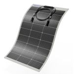 Topunive 100W 12V Flexible Solar Panel 9BB Monocrystalline Cell 12 Volt Semi-Flexible for Marine RV Trailer Boat Cabin Van Car Uneven Surfaces 12V Battery Charge
