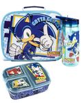 Sonic The Hedgehog Lunch Box Set Kids (Bag, Water Bottle, Snack Pot) One Size