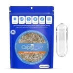 Capsuline Size 4 - Clear Empty Gelatin Capsules - 1000 Count - Empty Gel Pill Capsules - DIY Pure Bovine Pill Capsule filling - Empty Caps - Kosher, Gluten Free and Halal Certified - Non-GMO Certified (Clear)