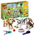 LEGO Creator 3 in 1 Adorable Dogs Set with Dachshund, Pug, Poodle Figures and More Breeds, Animal Building Toy for Kids aged 7 and Up, Gift for Dog Lovers 31137