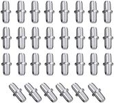 Shelf Pins, 30PCS Nickel Plated Shelf Support Pegs for Cabinet Furniture (5 * 16mm)