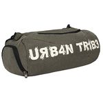 URBAN TRIBE Polyester Plank 23L Gym Bag for Men's and Women's | Sports Duffle Bag with Shoe Compartment | Workout, Fitness, Exercise | Olive, 19 Cm