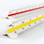 True-Ally Triangle Scale Ruler, 30 cm/12-inch Long Plastic Straight Measuring Tool for Architects, Engineers, School/College Students, Office Employee (1-Piece)