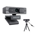 OKIOLABS A10 Ultra HD 4K Webcam with AI Auto Framing, 125-degree Wide View, Sony STARVIS Sensor for Low Light Correction, Software Control, Built-in Privacy Cover & Dual Mics, with Tripod