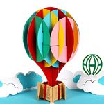 evron Pop Up Birthday Cards,Hot Air Balloon Pop up Cards,3D Hot Air Balloon Greeting Cards,for Family,Kids,Friends,Colleague,All Occasions,with Lay Flat Display Widget&Envelopes(Hot Air Balloon)