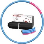 PROIRON Weighted Fitness Hula Hoop 0.95kg/1.2kg/1.8kg, Exercise Hoola Hoops Foam Padded for Adults and Children, 6-8 Detachable Sections, Adjustable 73-98cm Waist for Weight Loss