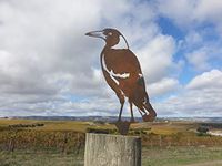 Magpie Standing Garden Stake - Aust