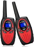 Retevis RT628 Walkie Talkies for Kids, Long Range VOX Keylock Children Toy Gifts for Birthday and Holiday, Easy to Use for Camping Hiking and Adventure (1 Pair, Red)