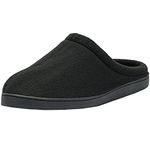 alpine swiss Peter Mens Memory Foam Wide Fleece Clog Slippers Slip On House Shoes Black 14 W US