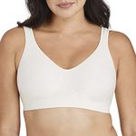 Bali Women's Comfort Revolution Wireless, Full-Coverage Wirefree T-Shirt Bra, Df3484, Opaque, Light Beige Retro, S