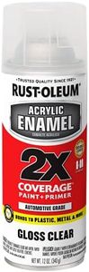 Rust-Oleum 2X Acrylic Enamel Top Coat Spray Paint, Clear, 311 g