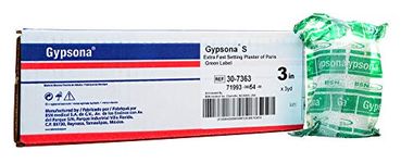 BSN Medical 30-7363 Gypsona S Plaster of Paris Bandages and Splints, Extra Fast Setting, 3" x 3 yd. Size (Pack of 12)