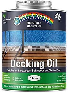 Organoil Pure Natural Plant Tung Oil Decking Oil Jarrah 1L