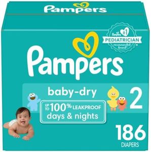 Pampers Diapers Size 2, 186 Count - Baby Dry Disposable Baby Diapers, Enormous Pack