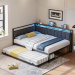 LIKIMIO Corner Full Bed Frame with 